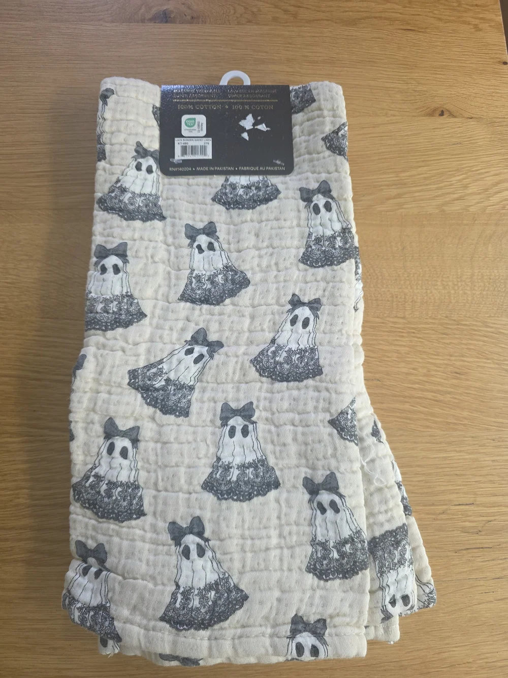 Dream Home Delightfully Spooky Halloween Ghost Kitchen Dish Towels 100% Cotton